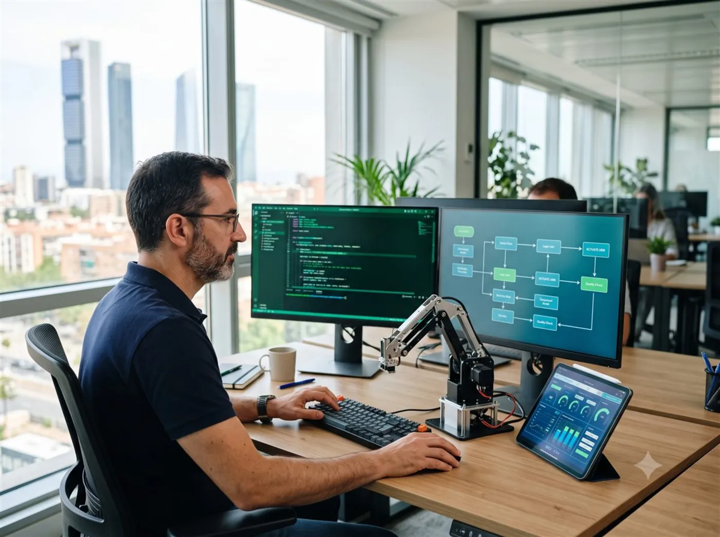 Equipo de HU Ingenieros desarrollando software a medida